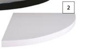 Shelfmate Floating Corner Shelf (White) 280mm