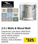 Fired Earth 2.5L Walls & Wood Matt