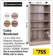 Home & Kitchen Cuba Bookcase-1.2m x 600mm