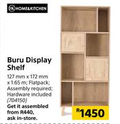Home & Kitchen Buru Display Shelf-127mm x 172mm x 1.65m