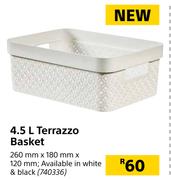 4.5Ltr Terrazzo Basket-260mm x 180mm x 120mm
