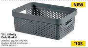 11Ltr Infinity Dots Basket -360mm x 270mm x 140mm