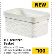 11Ltr Terrazzo Basket-360mm x 270mm x 140mm