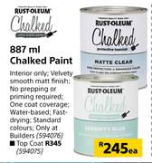 Rust Oleum 887ml Chalked Paint Top Coat