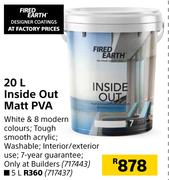 Fired Earth 20L Inside Out Matt PVA