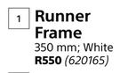 Storm Runner Frame White 350mm