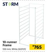 Storm 10 Runner Frame White 550mm