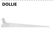 Dollie Single Slot White Bracket 250mm
