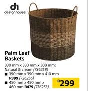 Design House Palm Leaf Baskets 330mm x 330mm x 300mm