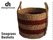 Design House Seagrass Baskets 270mm x 270mm x 250mm