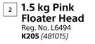 Poolbrite 1.5Kg Pink Floater Head