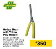 Lasher Hedge Shear With Yellow Poly Handle
