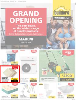 Builders Makeni : Grand Opening (26 July - 29 July 2018), page 1