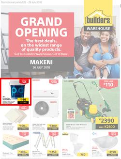 Builders Makeni : Grand Opening (26 July - 29 July 2018), page 1