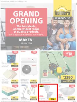 Builders Makeni : Grand Opening (26 July - 29 July 2018), page 1