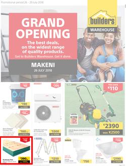Builders Makeni : Grand Opening (26 July - 29 July 2018), page 1