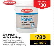 Plascon Polvin Walls & Ceilings-20Ltr