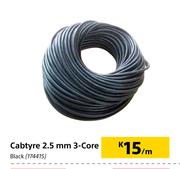 Cabtyre 2.5mm 3 Core Black-Per m
