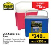Camp Master 26Ltr Cooler Box Blue-Each
