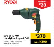 Ryobi 500W 10mm Handyline Impact Drill
