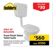 Builders Front Flush Value Toilet Suite