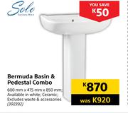 Solo Bermuda Basin & Pedestal Combo