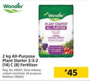 Wonder All Purpose Plant Starter 2:3:2 (14) C (8) Fertiliser-2Kg 