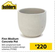 Builders Finn Medium Concrete Pot