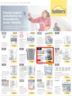 Builders : Smart Paint Solutions To Transform Your Home (21 July - 19 October 2020), page 1