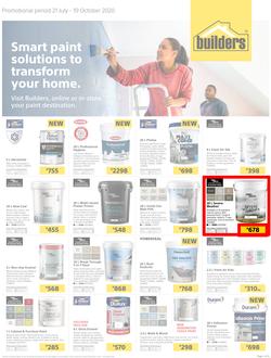 Builders : Smart Paint Solutions To Transform Your Home (21 July - 19 October 2020), page 1