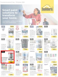 Builders : Smart Paint Solutions To Transform Your Home (21 July - 19 October 2020), page 1