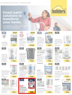 Builders : Smart Paint Solutions To Transform Your Home (21 July - 19 October 2020), page 1