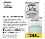 Rust Oleum Chalked Paint Top Coat-887ml 