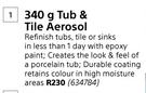 Rust Oleum Tub & Tile Aerosol-340g