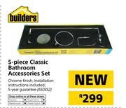 Builders 5-Piece Classic Bathroom Accessories Set