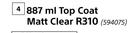 Rust-Oleum Top Coat Matt Clear-887ml