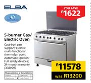 Elba 5-Burner Gas/Electric Oven