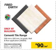 Fired Earth Cementi Tile Range-Per Sqm