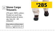 Beck Stone Cargo Trousers