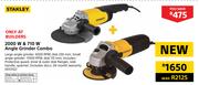 Stanely 2000W & 710W Angle Grinder Combo
