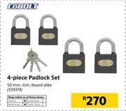 CoBolt 4-Piece Padlock Set