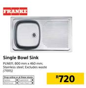 Single Bowl Sink