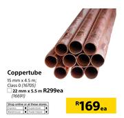 Coppertube 15mm x 4.5m-Each