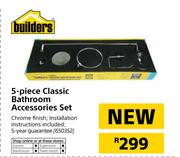 Builders 5-Piece Classic Bathroom Accessories Set