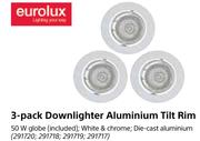 Eurolux 3 Pack Downlighter Aluminium Tilt Rim-Pack