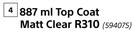 Rust Oleum Chalked 887ml Top Coat Matt Clear