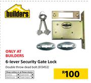 Builders 6 Lever Security Gate Lock