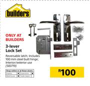 Builders Steel 3 Lever Lock Set