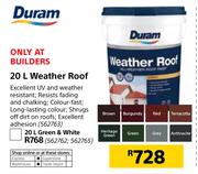 Duram 20Ltr Weather Roof 