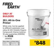 Fired Earth 20Ltr All In One Primer